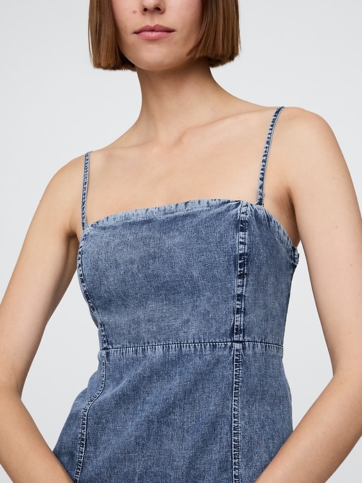 robe mini en denim ultra-doux