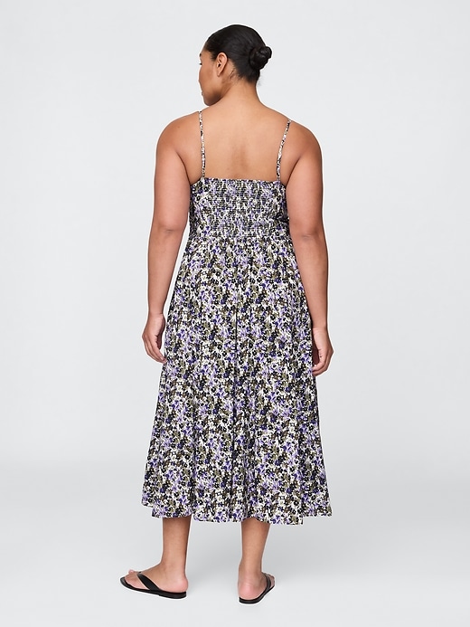 robe longue à col v fleuri