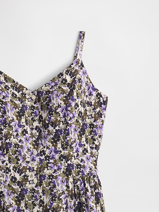 robe longue à col v fleuri