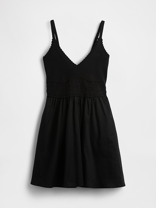 robe courte en crochet et techniques mixtes