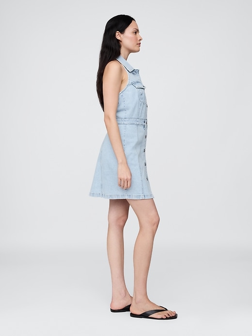 robe mini dos nu icon en denim