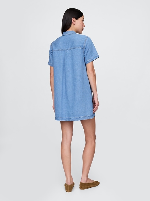 robe mini-robe à enfiler en denim ultra-doux