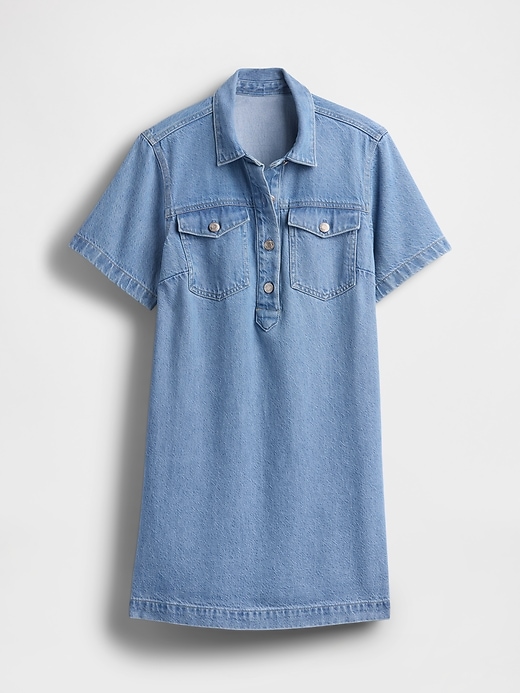 robe mini-robe à enfiler en denim ultra-doux