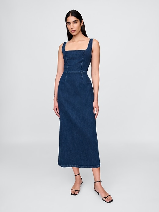 robe midi moulante en jean