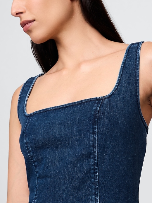 robe midi moulante en jean