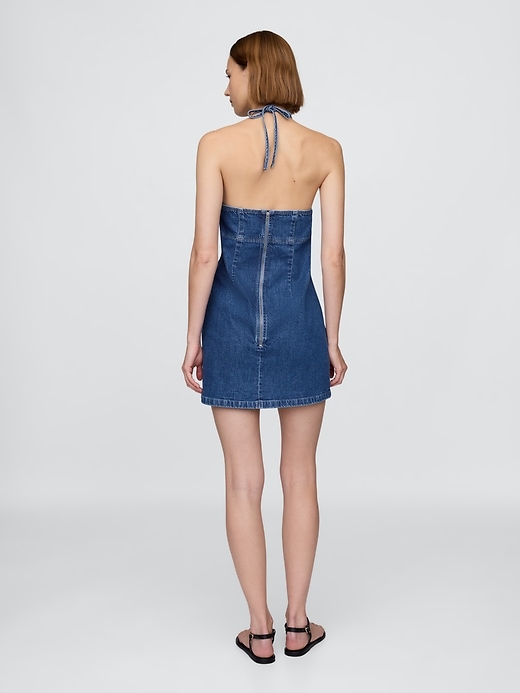 robe mini dos nu en jean