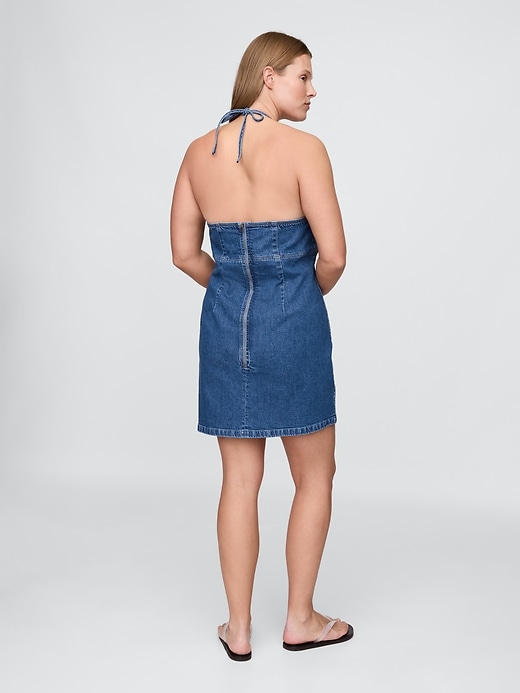 robe mini dos nu en jean