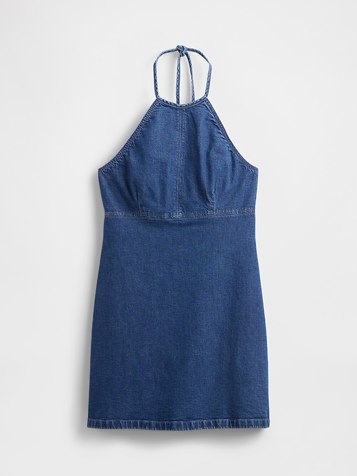 robe mini dos nu en jean