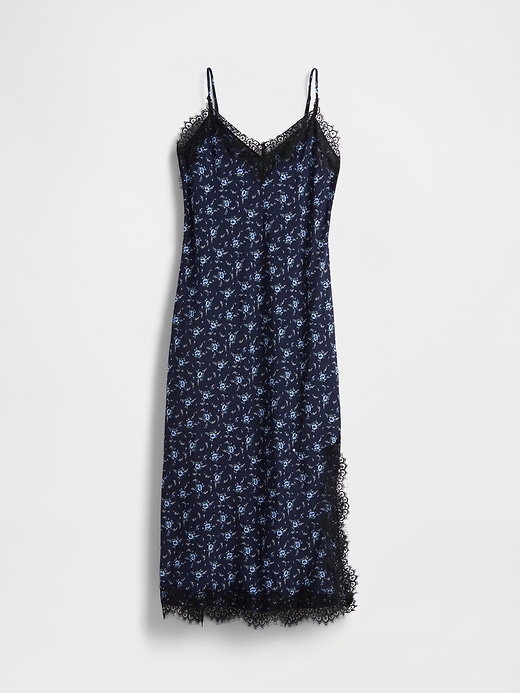 robe nuisette longue à bordure en dentelle