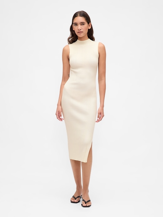 robe pull mi-longue côtelée