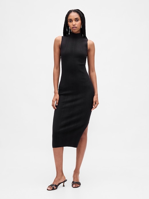 robe pull mi-longue côtelée