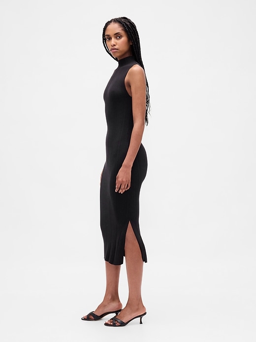 robe pull mi-longue côtelée