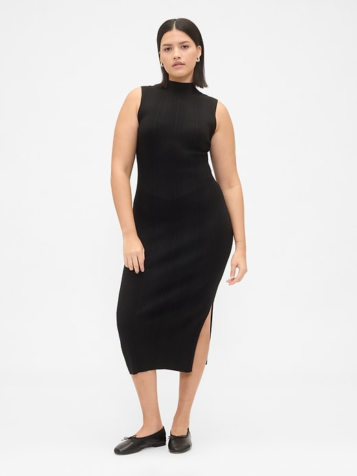 robe pull mi-longue côtelée