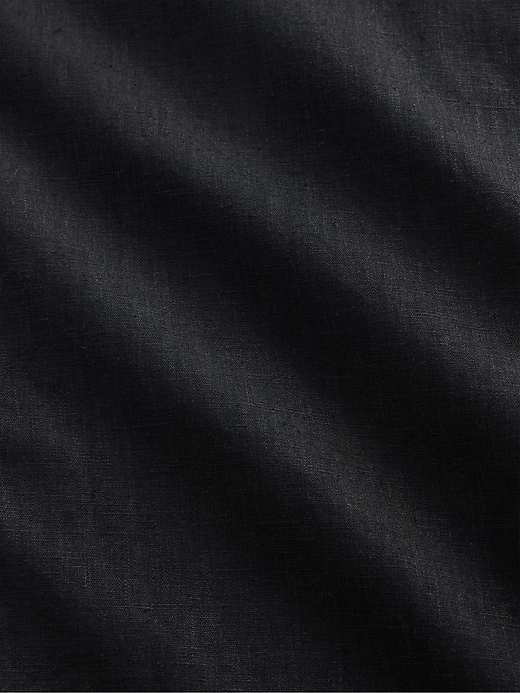 robe-chemise midi en lin mélangé