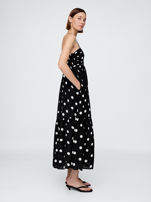 robe longue dos nu à corsage froncé