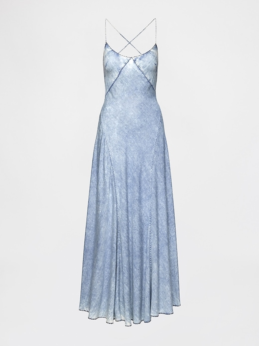 robe longue nuisette drapée en jean gapstudio
