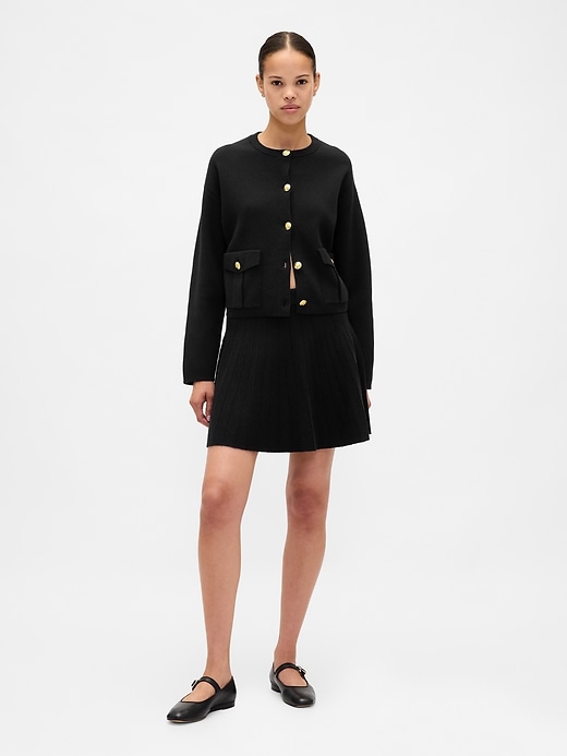 jupe pull mini plissée