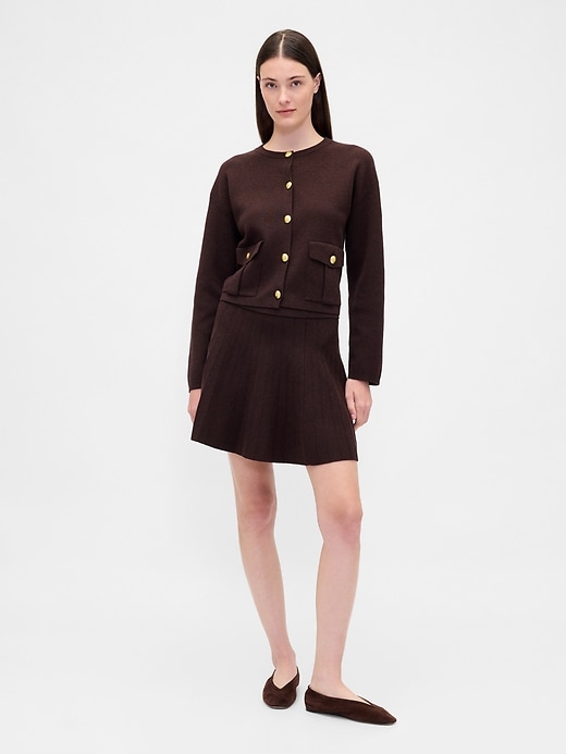 jupe pull mini plissée