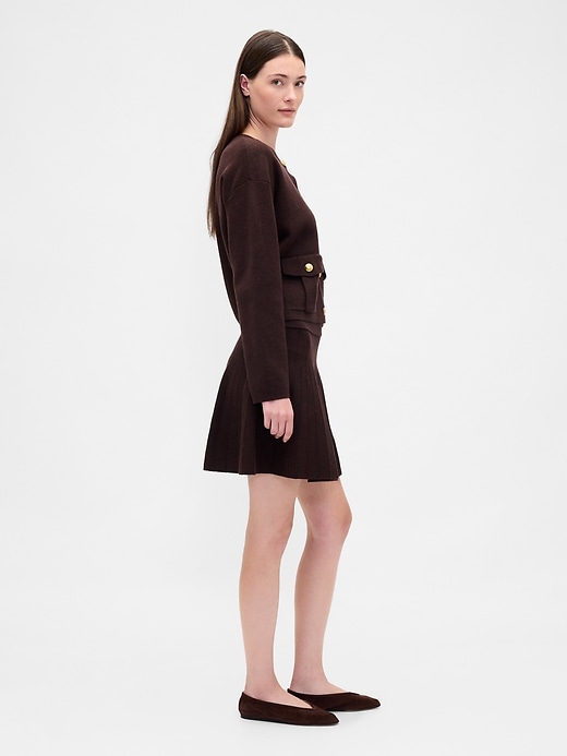 jupe pull mini plissée