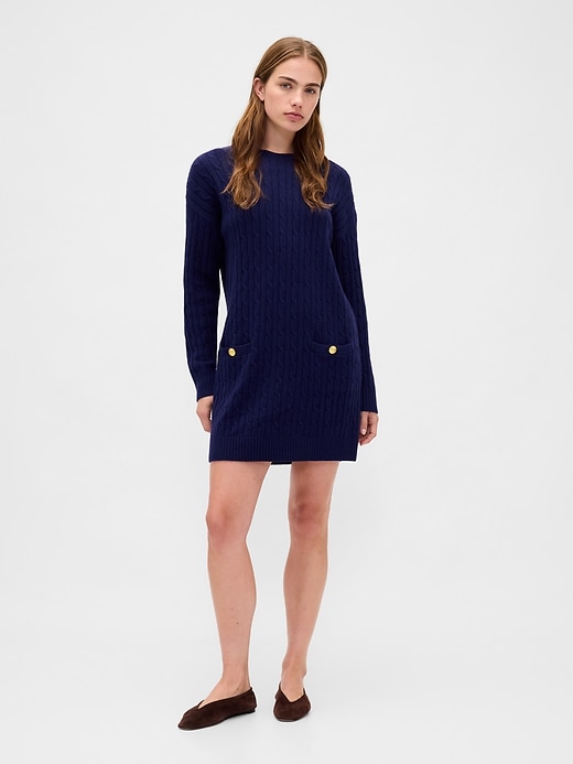 robe pull courte cashsoft en maille torsadée