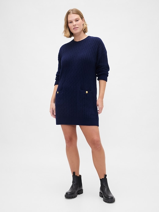 robe pull courte cashsoft en maille torsadée