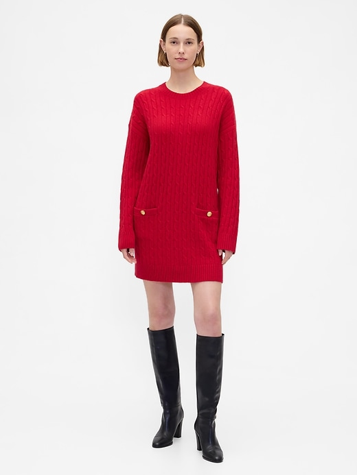 robe pull courte cashsoft en maille torsadée