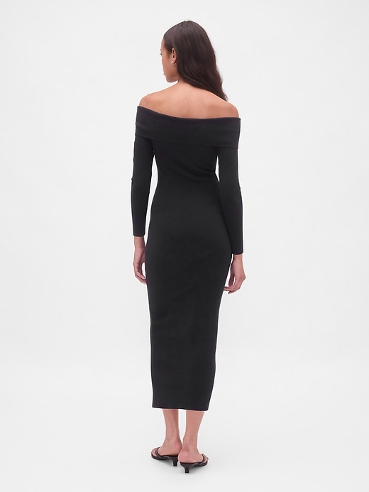 robe pull midi extensible cashsoft à épaules dénudées