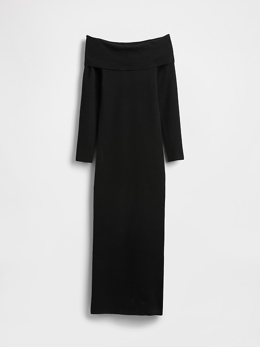 robe pull midi extensible cashsoft à épaules dénudées