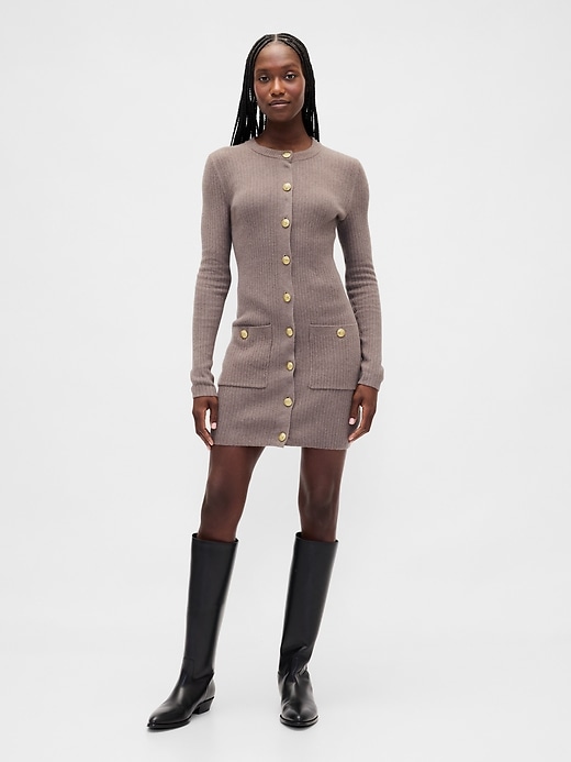 robe pull courte à poches côtelées cashsoft