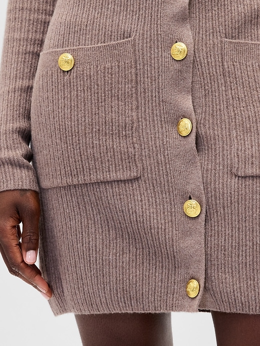 robe pull courte à poches côtelées cashsoft