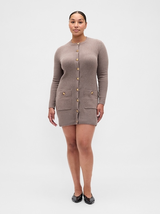 robe pull courte à poches côtelées cashsoft