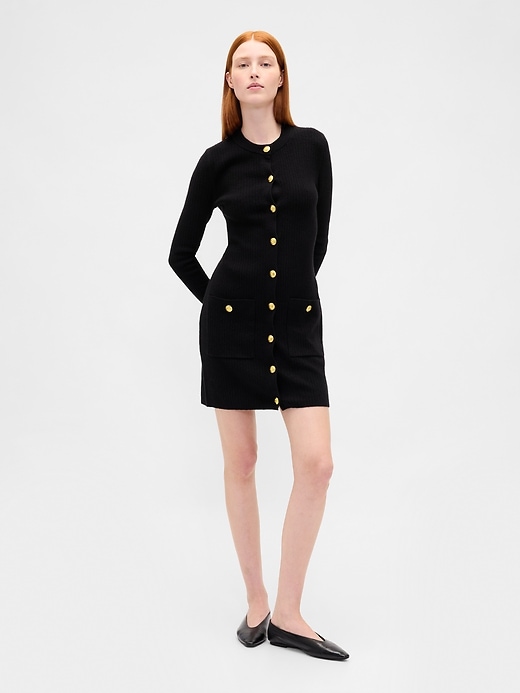 robe pull courte à poches côtelées cashsoft