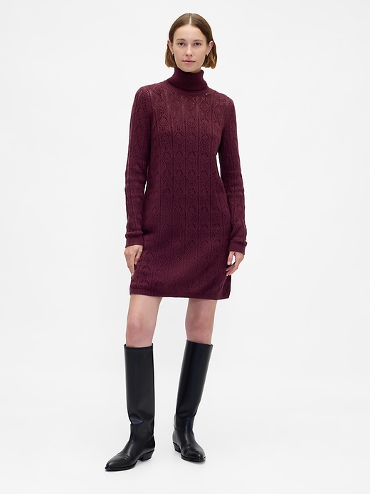 robe pull à col roulé en maille cashsoft