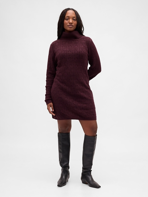 robe pull à col roulé en maille cashsoft