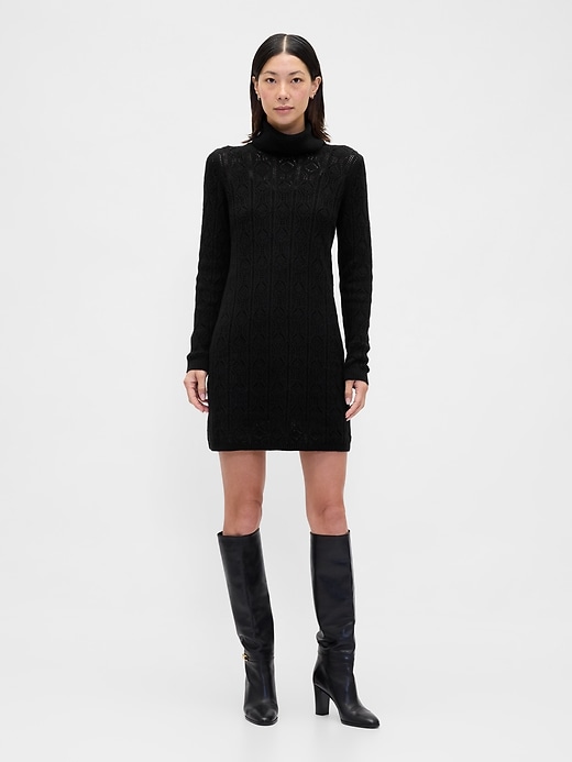 robe pull à col roulé en maille cashsoft