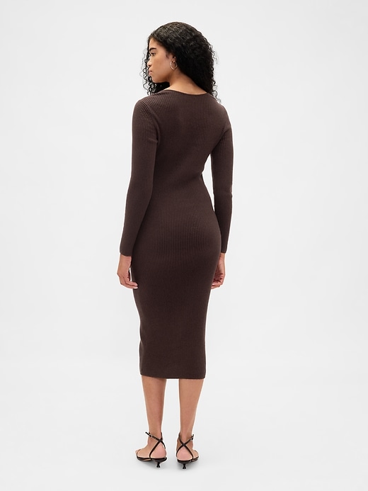 robe pull mi-longue côtelée cashsoft
