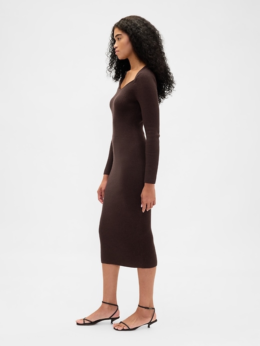robe pull mi-longue côtelée cashsoft