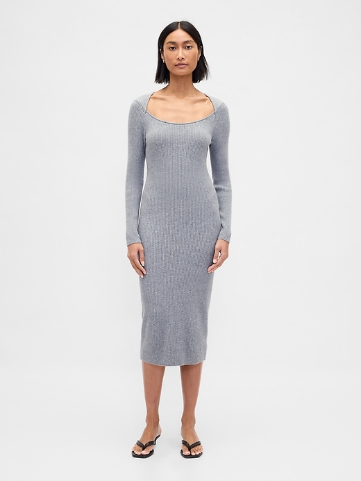 robe pull mi-longue côtelée cashsoft