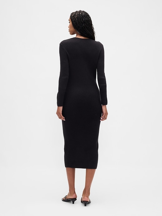 robe pull mi-longue côtelée cashsoft