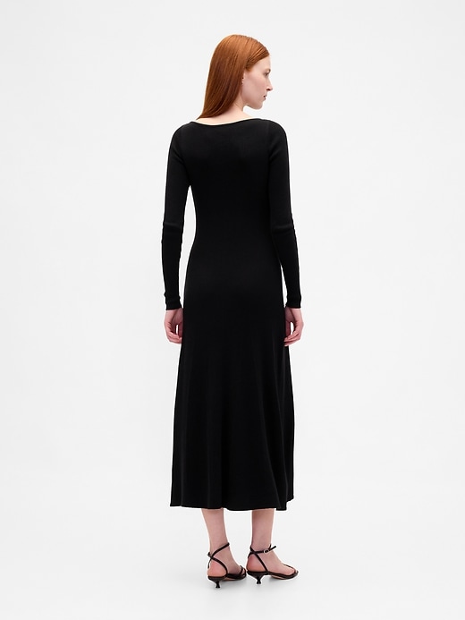 robe pull maxi légère en côtes cashsoft
