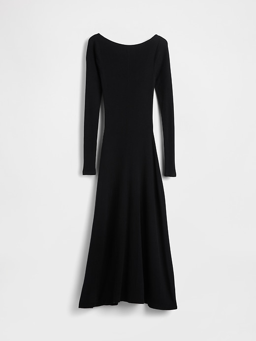 robe pull maxi légère en côtes cashsoft