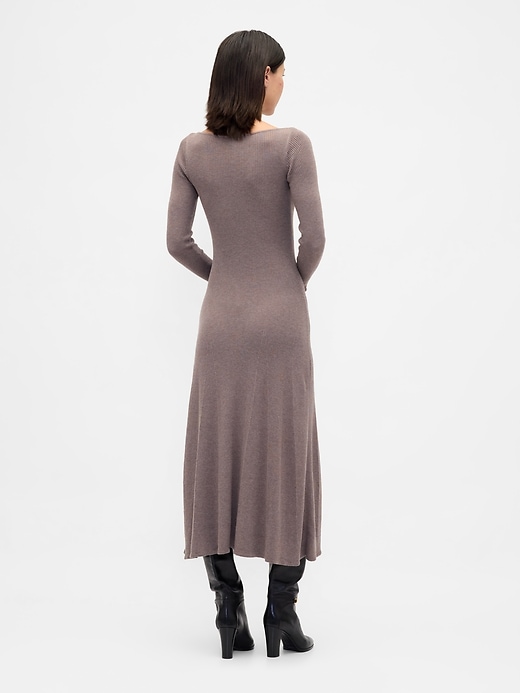 robe pull maxi légère en côtes cashsoft