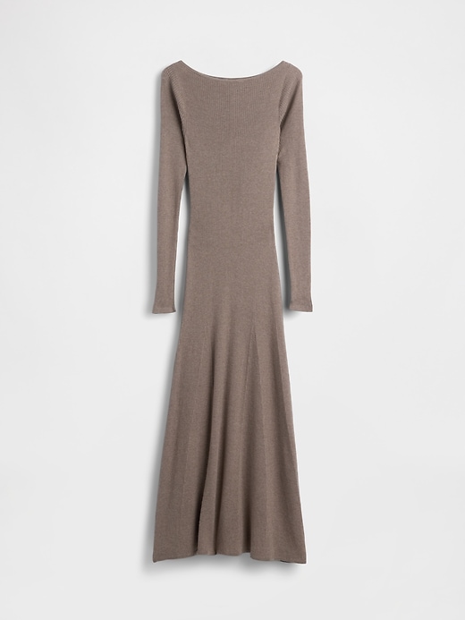 robe pull maxi légère en côtes cashsoft