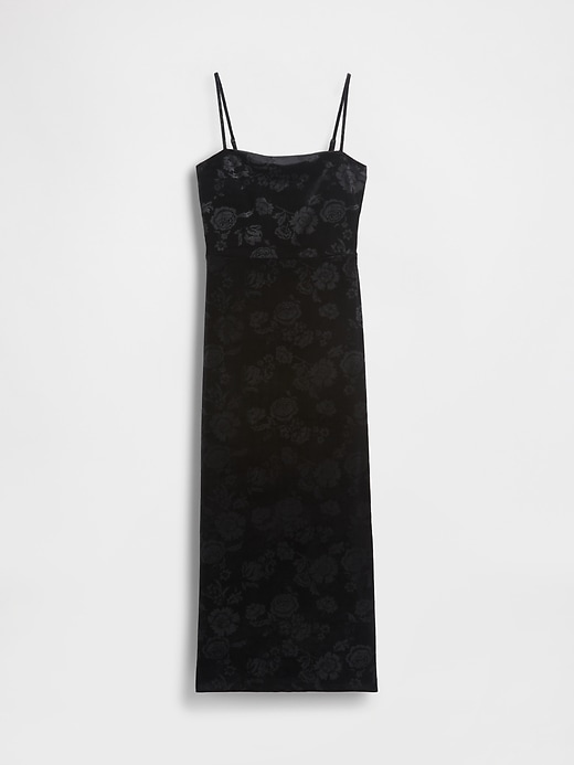 robe longue en velours à col carré