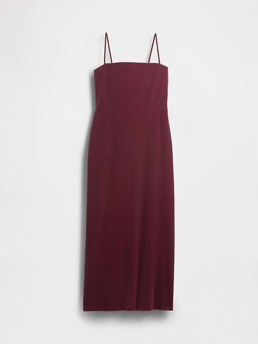 robe longue en velours à col carré