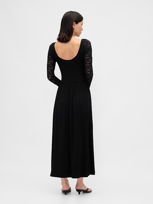 robe maxi en matières mixtes