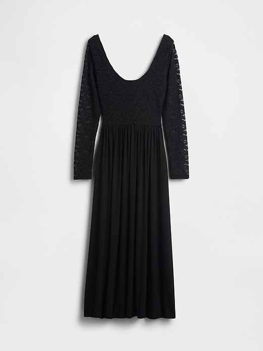robe maxi en matières mixtes