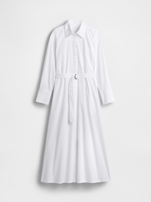 robe-chemise maxi ceinturée en popeline gapstudio