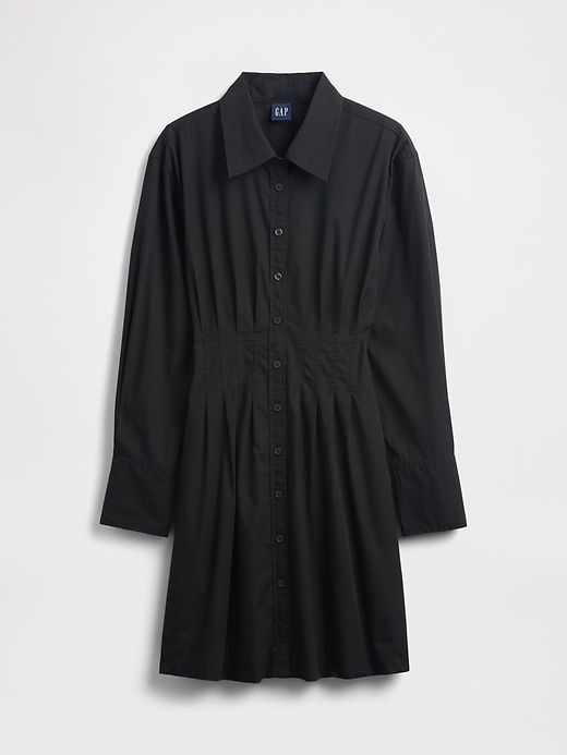 robe chemise courte plissée