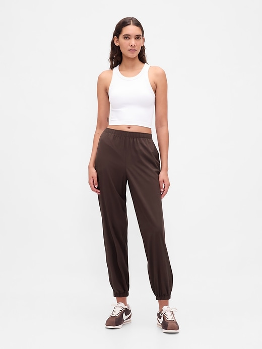 pantalon de jogging gapfit tech taille haute à ourlet zippé